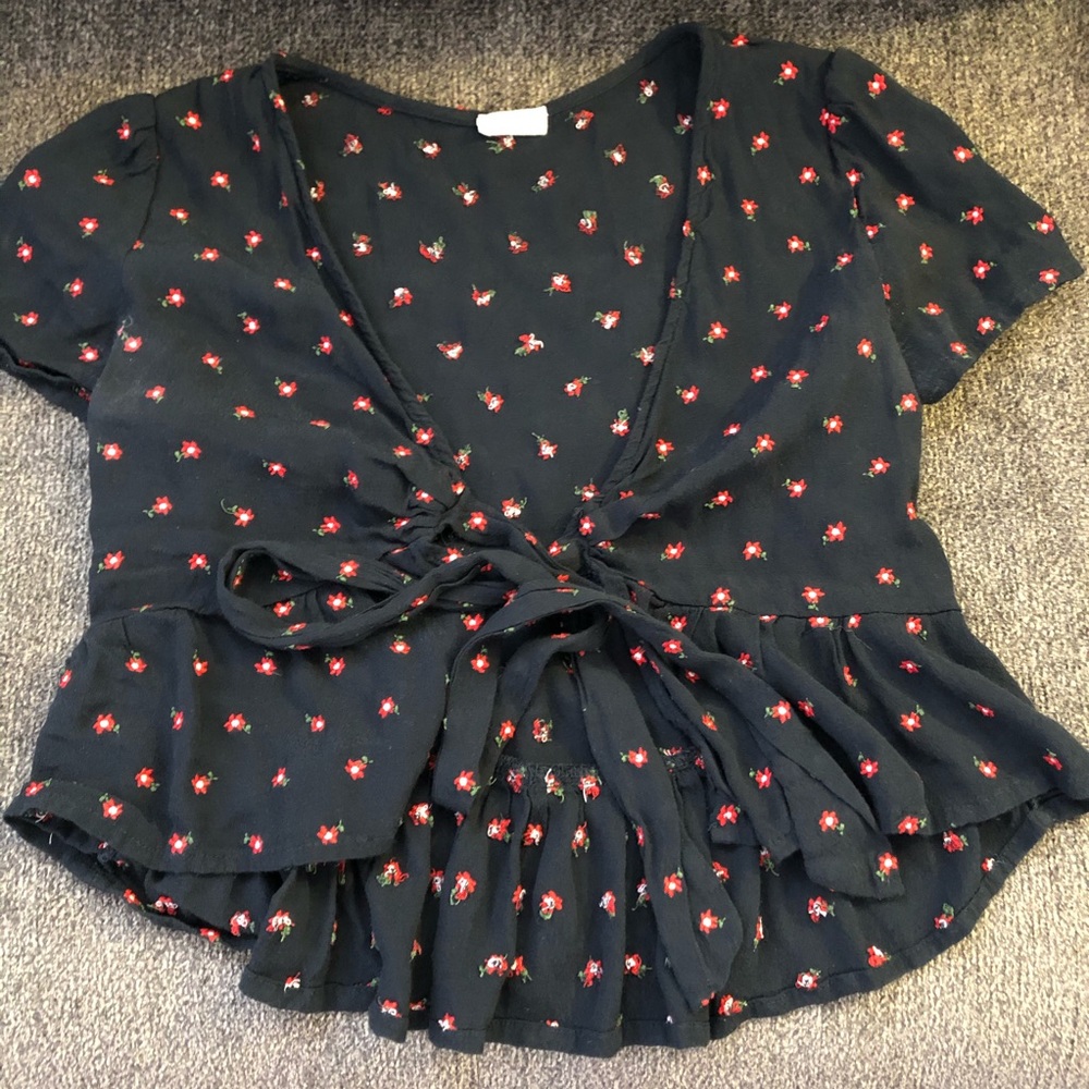 Brandy Melville Tie Front Top